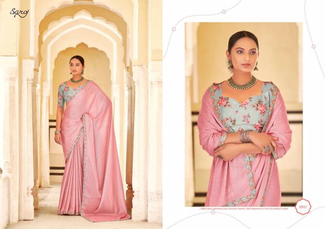 Saroj Allisha Fancy Ethnic Wear Georgette Printed Designer Saree Collection